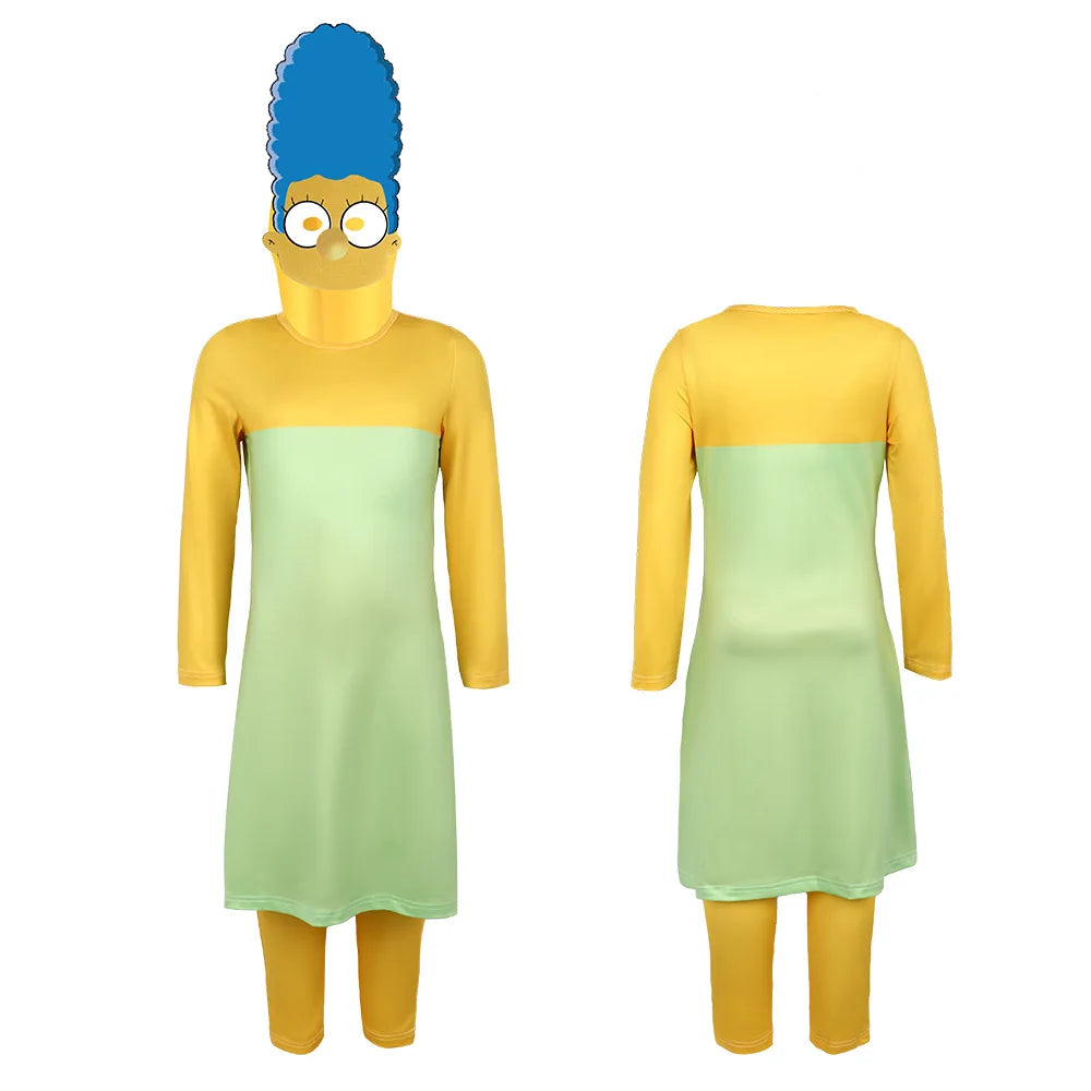 Simpsons Animation Same Style Jumpsuit Cosplay Costume Stage Performance Costume Cos