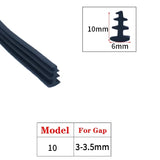 1/3/5M Door And Window Sealing Strip Aluminum Windproof Alloy Fixed Glass Gap Three T Type Fill The Card Slot Rubber Strips
