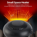 Electric Heater Fan Electric Portable 2 Gear  Space Heater 18V Battery Powered 170W for Workshop