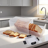 Drawer Type Bread Storage Box Toast Dispenser Case Sealed Moisture-Proof Loaf Holder Kitchen Organizer Large Capacity Bin Clear