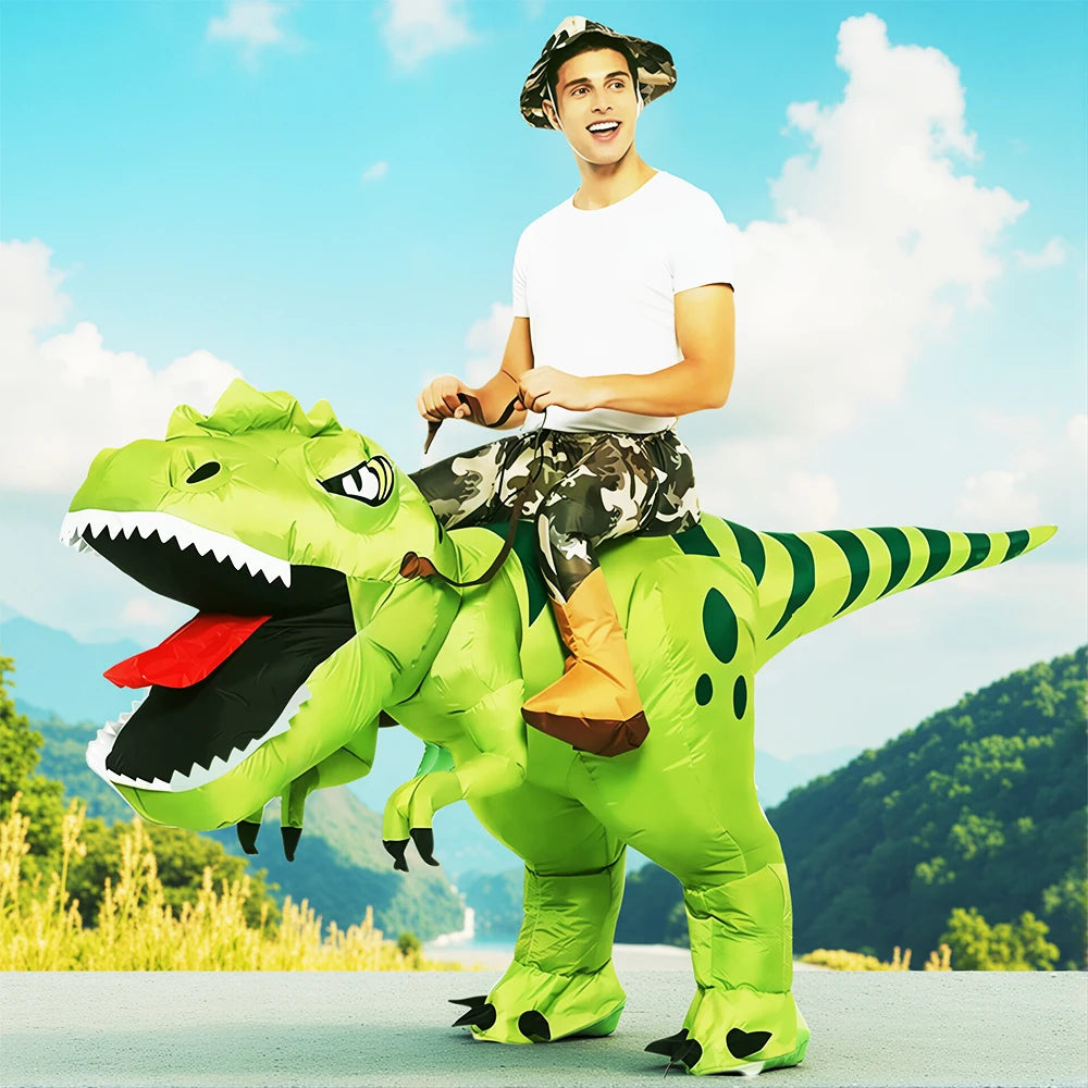 Funny Animal Mascot Unicorn Flamingo Dinosaur Inflatable Costumes Dress Suit Adult Halloween Purim Anime Party Cosplay Costumes
