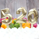 3D Gold Diamond Number Candles – Large Birthday Cake Topper for Wedding Anniversary & Party Home Celebration