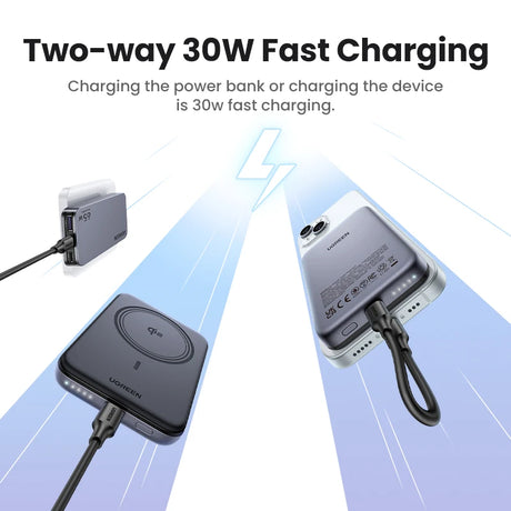 UGREEN 10000mAh portable power bank 30W fast charging