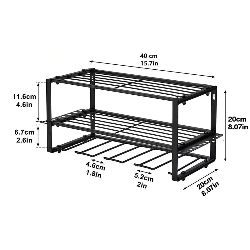 Hand Power Tool Organizer Rack Wall Mount Tool Shelf Electric Drill Holder Screwdriver Storage Cabinet Rack for Garage Workshop