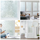 Window Privacy Film Frosted Glass Window Film Static Cling UV Blocking Removable Window Clings Opaque Window Stickers for Home