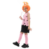 2025 New Arrival Unisex Boys Little Bam Bam Halloween Fancy Dress Up Kids Flint Stone Costume Pink Girls Pebble Costume