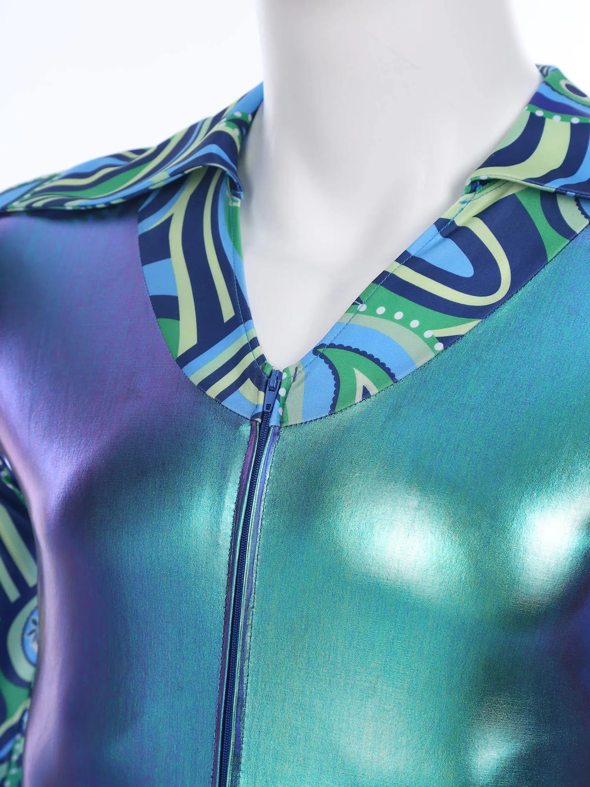 Mens 70s Disco Jumpsuit Retro Hippie Music Festival Cosplay Costume V Neck Zipper Halloween Party Fancy Dress Jazz Dancing Wear