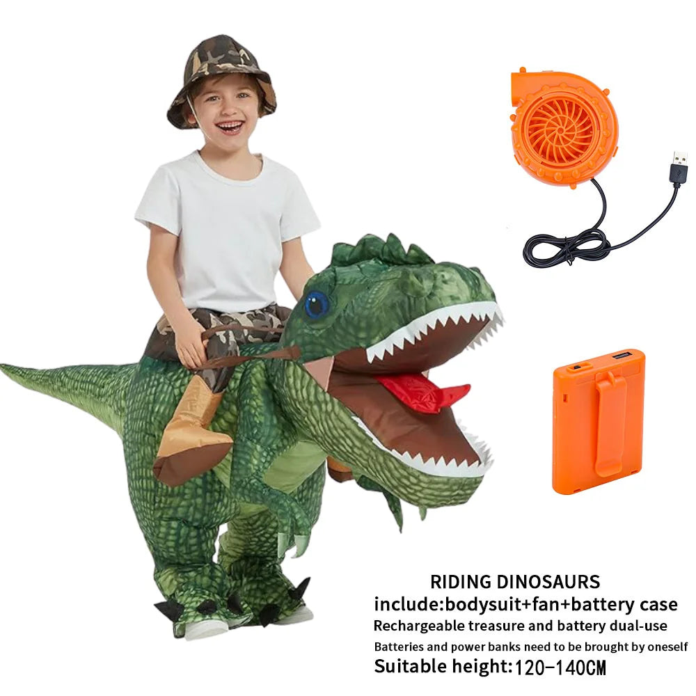 Latest hot selling inflatable riding type Tyrannosaurus rex costume adult Halloween Cosplay party costume funny animal theme