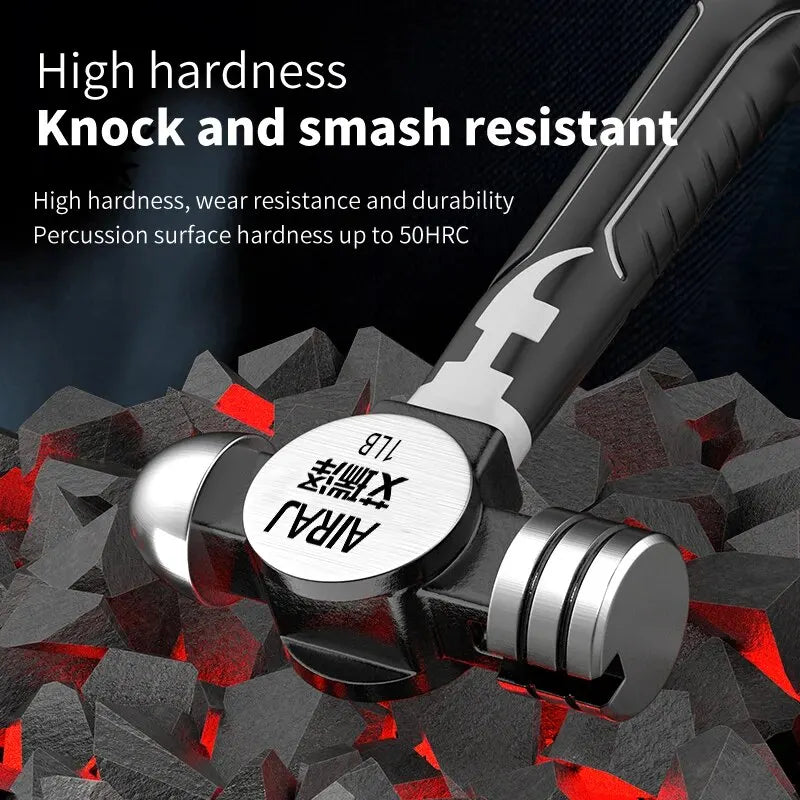 Small Hammer Mini Claw Hammer Head Fitter Hammer Octagonal Hammer Multifunctional Integrated Nail Hammer Nail Hammer Woodworking