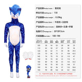 Halloween Cosplay Anime Role-playing Suit Sonic The Hedgehog Jumpsuit
