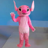 Cosplay Blue Lilo & Stitch Mascot Costume Disney Anime Cartoon Doll Suits Mouse Mickey Minnie Role Play Fancy Dress Carnival Par