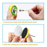 50-100pcs Set 2 inch Sanding Discs Pad Kit for Drill Grinder Rotary Tools with Backer Plate Includes 60-2000 Grit Sandpapers
