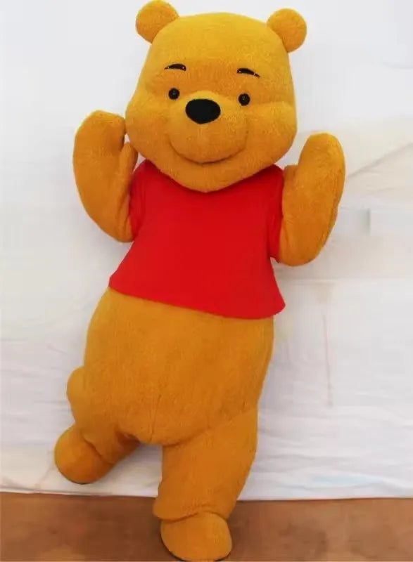 PLush Winnie Pooh Bear Anime Cartoon Furry Bear Cosplay Suits for Adult Party Performance Outfits Apparels Carnival Performance