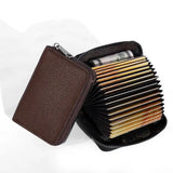 20 Detents Cards Holders PU Business Bank Credit Bus ID Card Holder Cover Coin Pouch Anti Demagnetization Wallets Bag Organizer