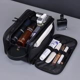 Multi Pockets PU Toiletry Bag For Women Men Travel Essentials Makeup Bags Waterproof Hanging Bag Cosmetic Washing Organizer Bag
