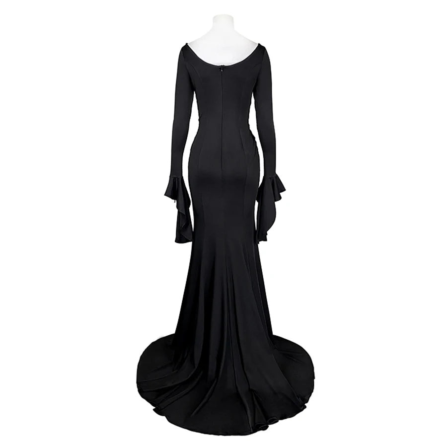 Morticia Addams Cosplay Costume Black Gothic Dress Sexy Dresses Gomez Addams Men Suit Uniform Halloween Party Costumes