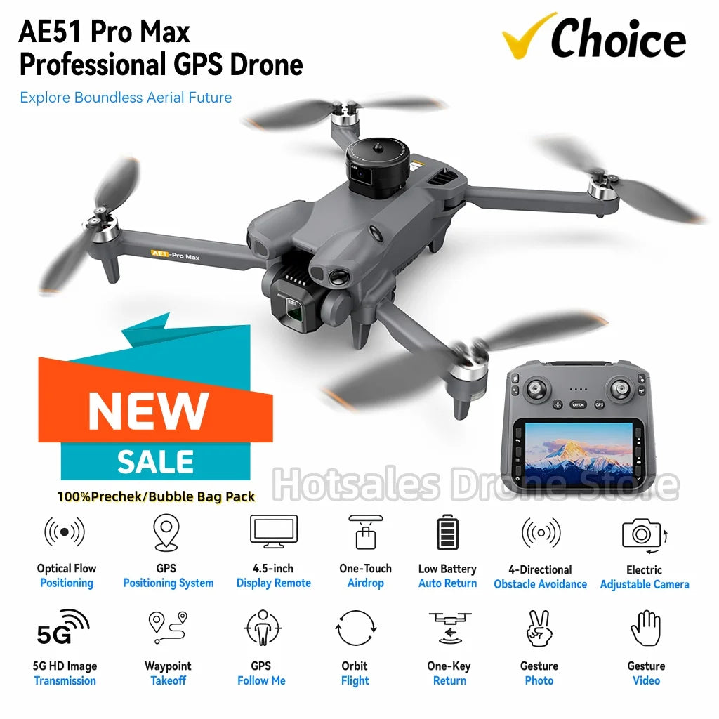 New Brushless GPS Drone High Definition Aerial Photography Screen Control Obstacle Avoidance Remote Control Aircraft