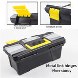 Tool Storage Box Mini Double Layer Compartment Tools Box Organizer  Portable Handle Tool Case Accessories