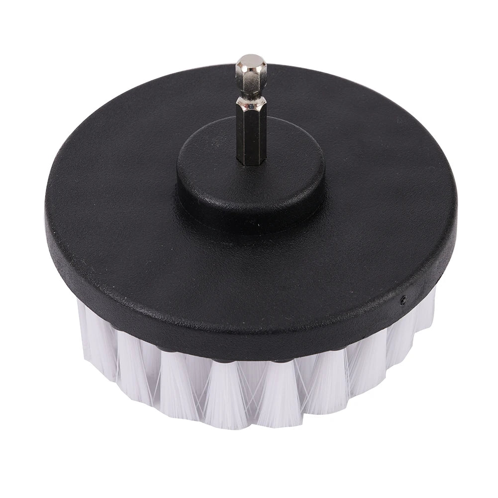 1pc Soft Drill Brush Attachments 4inch For Cleaning Carpet & Leather & Upholstery Glass Car Tires Electric Scrubber Drill Tools
