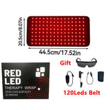 Jecaliz Red＆Infrared Light Belt 660nm&850nm Full Body LED Devices Large Pads Wearable Wrap for Body Waist,Back,Belly Pad