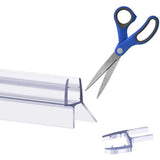 100cm Bathroom Shower Screen Door Seal Strip PVC 12/17/22/23mm Windproof Glass Door Bottom Water Blocking Seal Strips