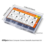 400PCS Computer Screws Motherboard Standoffs Screws PC Screws Laptop Screws PC Case Screws Fan Screws SSD Screws for HDD Hard