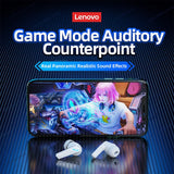 Original Lenovo GM2 Pro TWS Bluetooth 5.3 Earphones Dual Modes Music Game Earbuds HD Calls With Built-in 2 Mics Sport Headphones