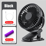 Portable USB Mini Handheld Clip Fan Convenient And Ultra-quiet Electric Fan Rechargeable Student Cute Small Cooling Ventilador