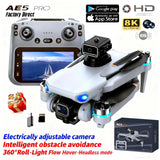 8K HD Mini Drone 2026 New AE5 Pro 4.5" Screen Control 20 Min Battery Headless Mode 360° Flip Quadcopter Helicopter Kid Toy Drone