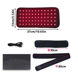 Jecaliz Red＆Infrared Light Belt 660nm&850nm Full Body LED Devices Large Pads Wearable Wrap for Body Waist,Back,Belly Pad