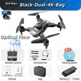 S69 Foldable Drone with 4K Dual HD Camera, Wide Angle, WiFi FPV, Altitude Hold, Professional RC Quadcopter, Gift for Kids Adults