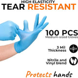 10-100PCS Blue Nitrile Gloves Disposable Cleaning Gloves for Kitchen Dishwashing Waterproof Latex Free Powder Free Work Glove