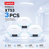Lenovo XT53 Wireless Bluetooth 5.3 Earphones Gaming Low Latency Dual Mode Music Earbuds Sports In-Ear Headset With Mic New Gifts