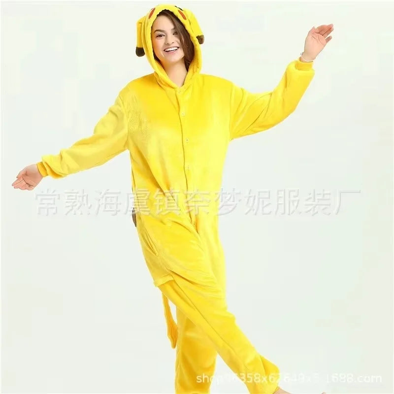 Pokemon Plush Full Body Onesie Pajama Anime Cosplay Costume Gengar Snorlax Pikachu Charmander Halloween Christmas For Adults