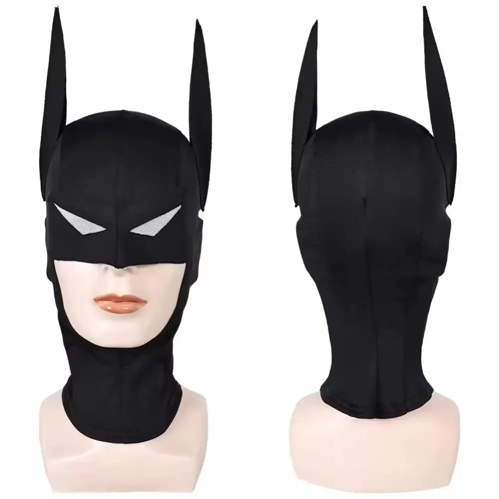 Bat Men Cosplay Costume Bruce Superhero Disguise for Adult Man Jumpsuit Cloak Bat Mask Bodysuit Halloween Carnival Party Clothes