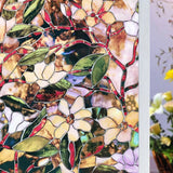 2/3m Flower Window Film Vinyl Opaque Glass Film Privacy Protection Glass 3D Stickers Stained Window Glass Films Home Decoration