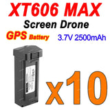 XT606 MAX GPS Drone Battery 3.7V 2500MAH 25mins Time For XT606 Screen RC Airplanes Parts XT606 Spare Replacement Accessories