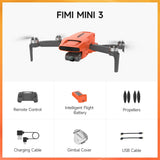 FIMI MINI 3 AI Super Night Video Drone with 4K Professional Camera 1/2 Inch Stacked CMOS Sensor Under 245g Quadcopter
