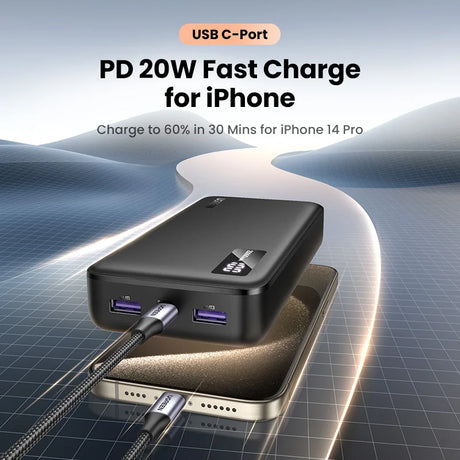 UGREEN 20000mAh portable power bank 20W fast charging