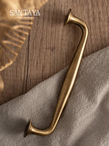 Santaya Antique Brass Furniture Handles and Knobs Bronze Wardrobe Pulls Cupboard Door Knob Retro Brass Kitchen Cabinets Handles