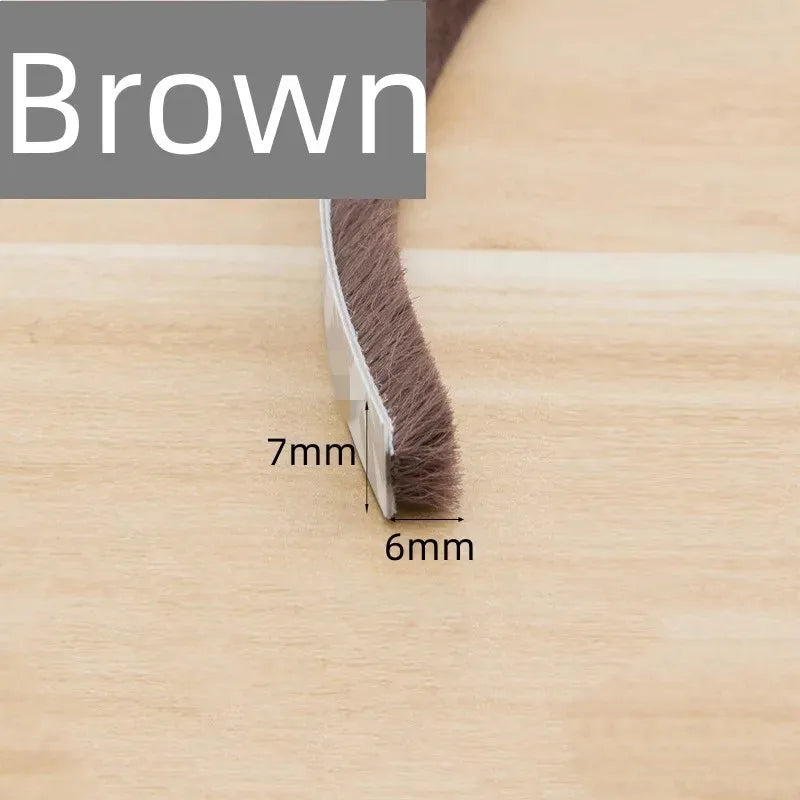 5/10M Self-adhesive Aluminum Alloy Door and Window Sound Insulation Wind Protection Collision Prevention Dust Sealing Strip
