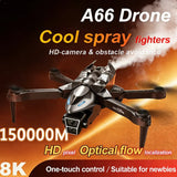 A66 Dual Lens Drone 8k High-definition Aerial Photography Obstacle Avoidance Aircraft Spray Remote Control Aircraft Toys