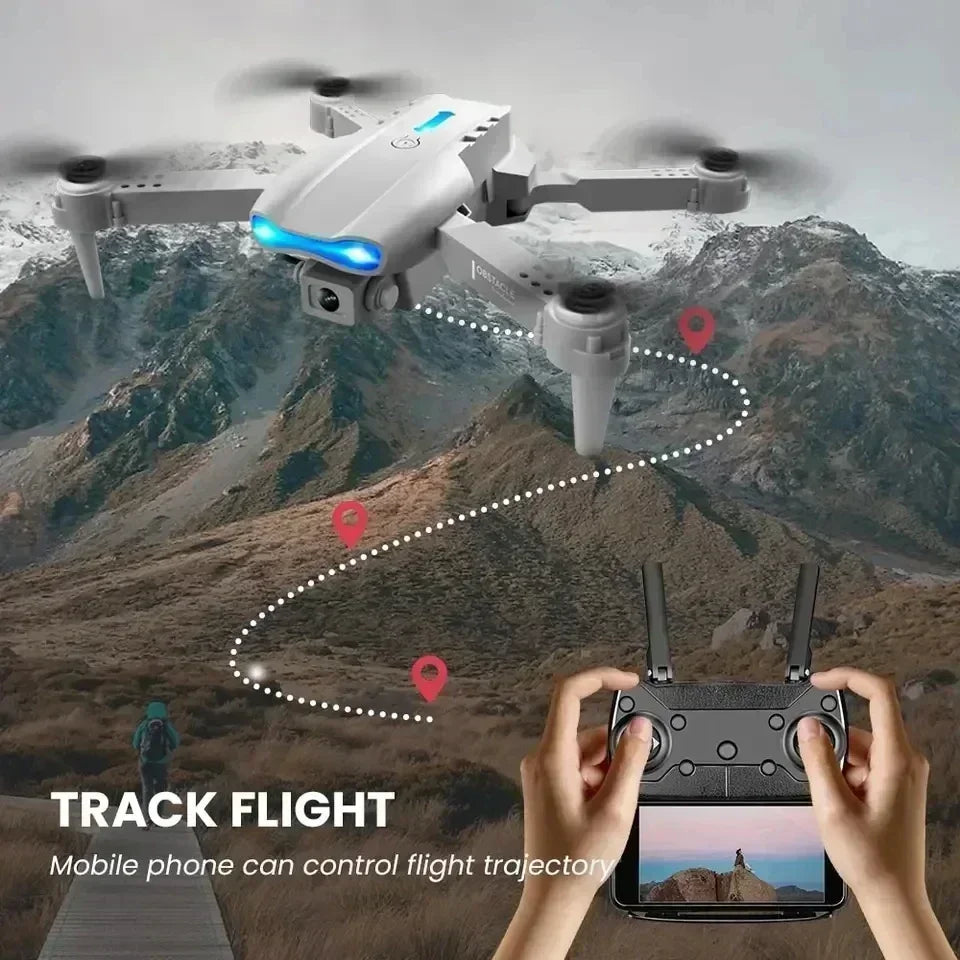 E99 PRO Drone with Flash Professional HD Dual Camera WIFI Obstacle Avoidance RC Helicopters Aerial Photography Quadcopter