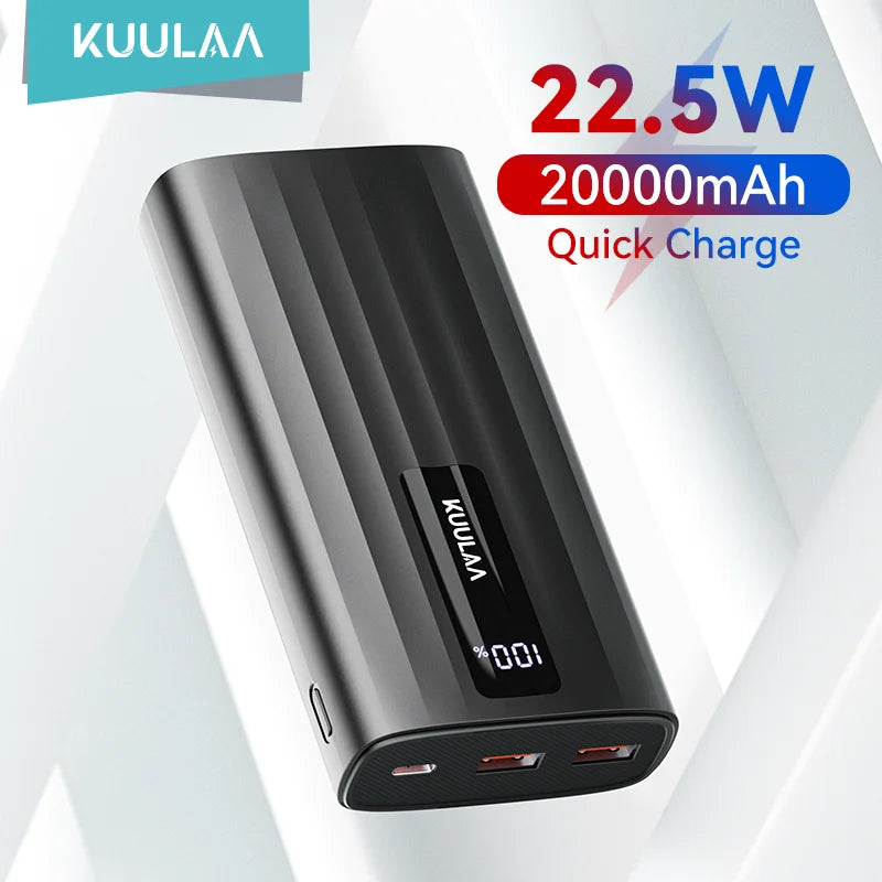 KUULAA 20000mAh portable power bank 5W fast charging
