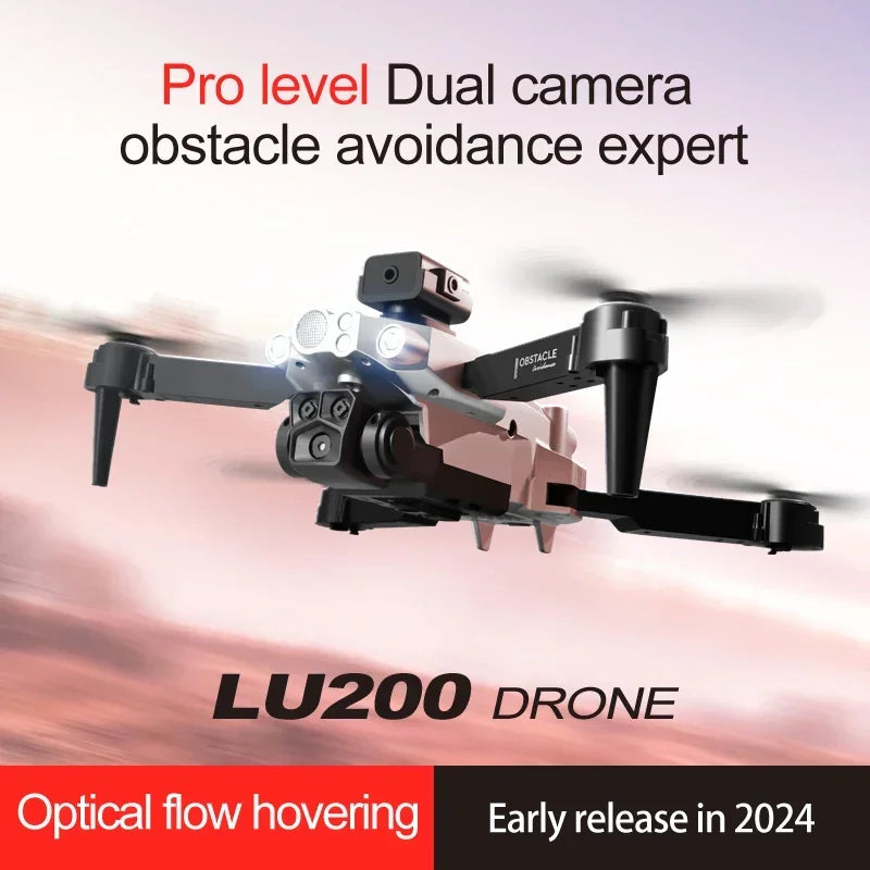 LU200 Drone 8K Professionale Dual-Camera HD WIFI GPS Optical Localization Four-way Obstacle 10000M Remote Control Drone