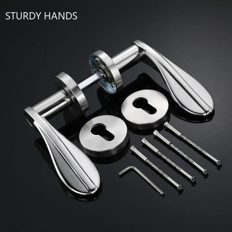 1set Stainless Steel Universal Door Knob Bedroom Split Door Lock Handle Door Handle Hardware Door Handles for Interior Doors