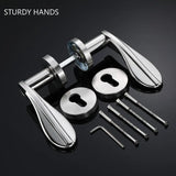 1set Stainless Steel Universal Door Knob Bedroom Split Door Lock Handle Door Handle Hardware Door Handles for Interior Doors