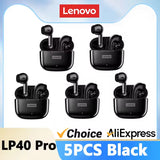 Lenovo LP40 Pro Headphones Wireless Bluetooth 5.4 TWS Hifi Stereo Earphones Gaming Sports Touch Control HD Call with Mic Earbuds