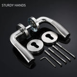 1set Stainless Steel Universal Door Knob Bedroom Split Door Lock Handle Door Handle Hardware Door Handles for Interior Doors