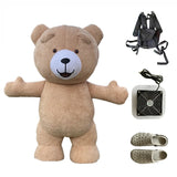 Inflatable Cartoon Doll Costume Teddy Bear Doll Cosplay Polar Bear Cosplay Costume Birthday Party Funny Animal Imitation Costume